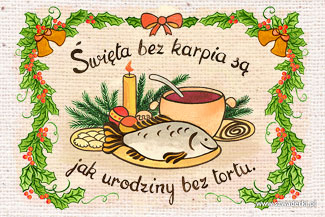 Karp ze Szwaderek na wigilię.